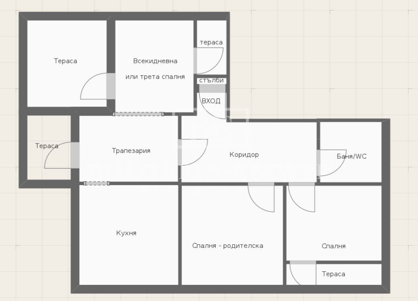 Четыре раздельные комнаты, меблированные, 116 кв. м, храм Св. Петки, русская школа - 0