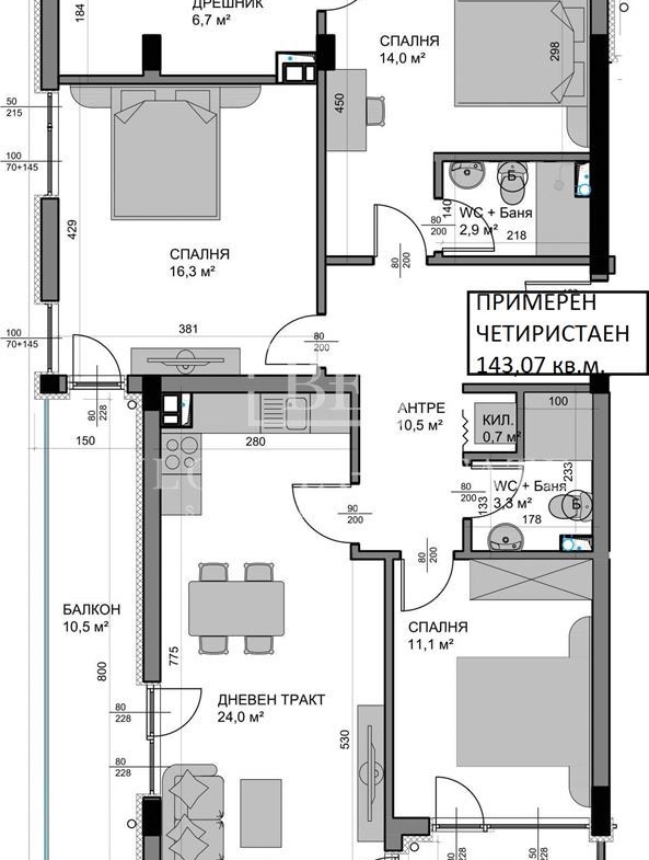 NEW! With building permit! Vacant apartments and parking spaces, gr. Varna, Vladislav Varnenchik 1 - 0