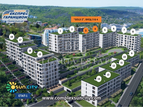 Експрес Гаранцион представя: Просторен апартамент с двор – Sun City Residence, кв. Галата, Варна - 0