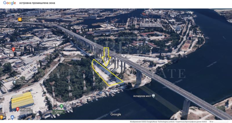 Участок 10226 кв.м. с ПУП, Островная промзона, гр. Варна - 0