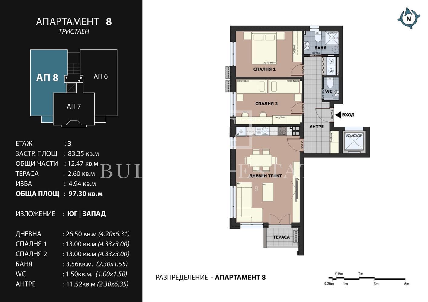 Обзаведен тристаен (98 кв.м.) в бутикова сграда с АКТ 16, м-т Св. Никола, готов за нанасяне-0 Обзаведен тристаен (98 кв.м.) в бутикова сграда с АКТ 16, м-т Св. Никола, готов за нанасяне - 0