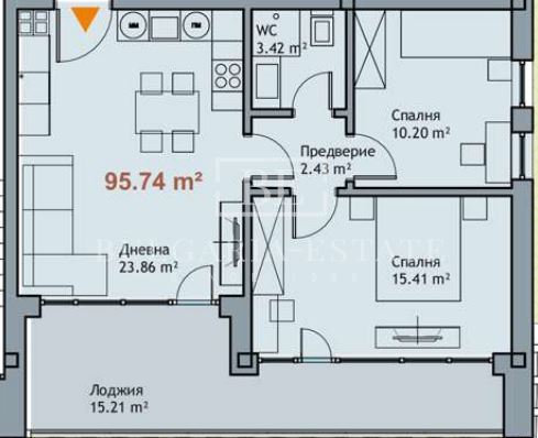 Тристаен апартамент - м-т Ален мак - 0