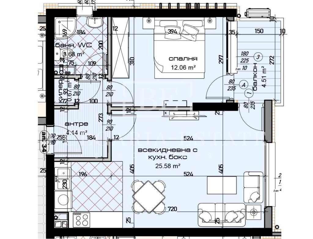 двухкомнатная квартира - 0