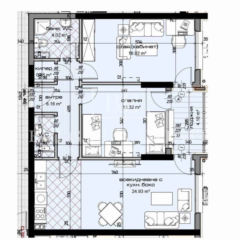 Wohnung mit zwei Schlafzimmern - 0