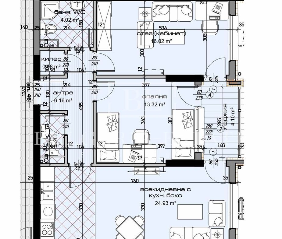 Wohnung mit zwei Schlafzimmern - 0