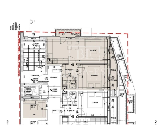 Двухкомнатная квартира в. Левски - дом с актом 14, кирпичная конструкция - 0