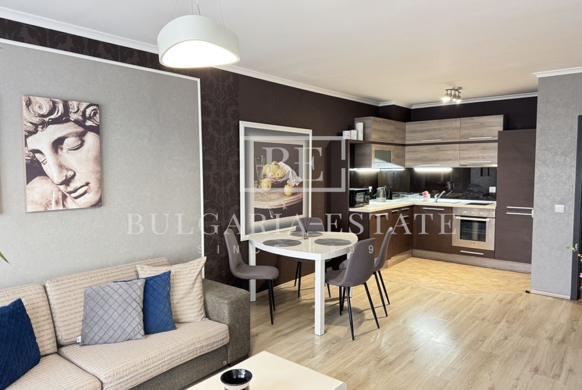 Луксозен двустаен апартамент, затворен комплекс м-т Евксиноград, гр. Варна, включена такса поддръжка - 0