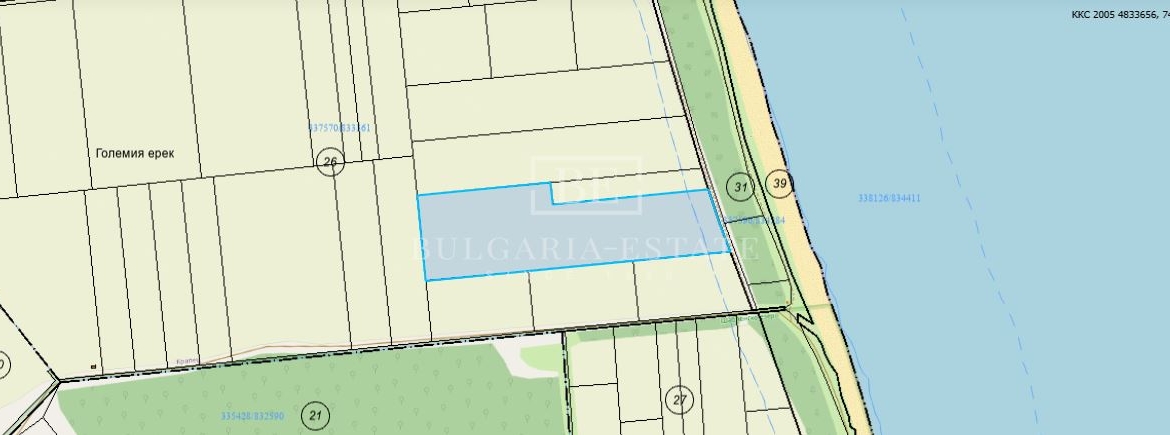 Продается участок площадью 36 455 кв.м вблизи с. Крапец, муниципалитет. Шабла - идеально подходит для солнечного парка - 0