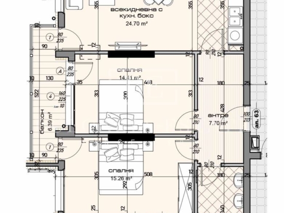 Апартаменты с двумя спальнями - 0