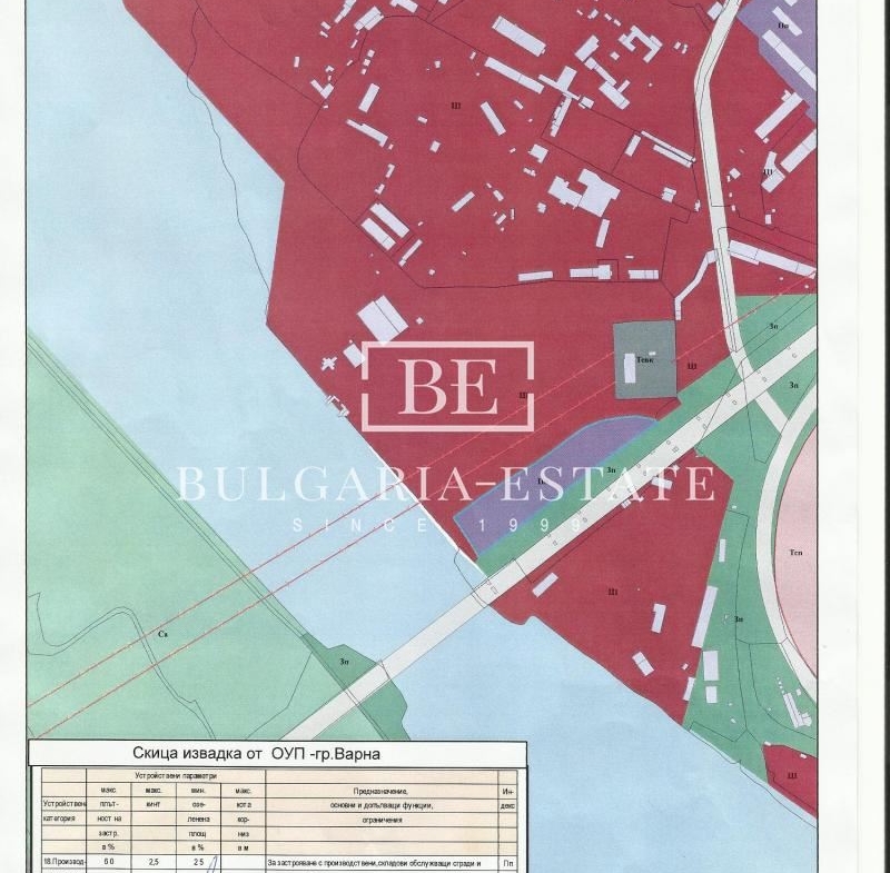 Участок 10226 кв.м. с ПУП, Островная промзона, гр. Варна - 0