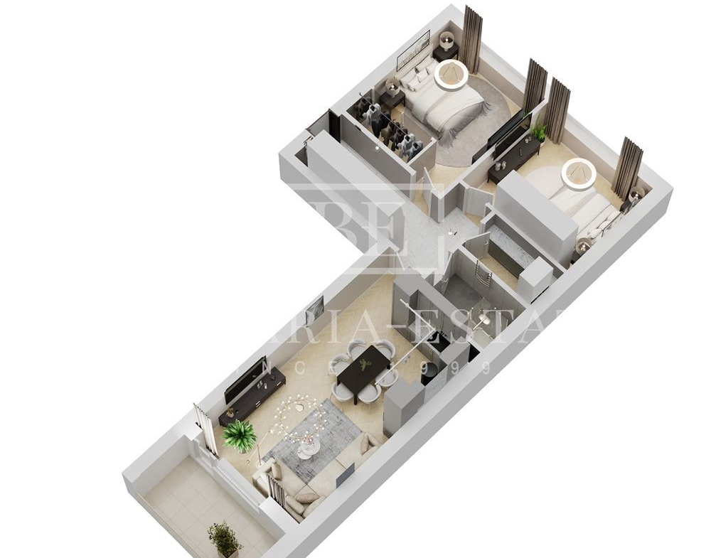 NO COMMISSION! Two-bedroom apartment with unobstructed panorama in a gated complex. Galata - 0