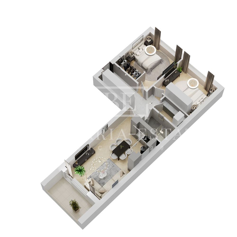 NO COMMISSION! Two-bedroom apartment with unobstructed panorama in a gated complex. Galata-0 NO COMMISSION! Two-bedroom apartment with unobstructed panorama in a gated complex. Galata - 0