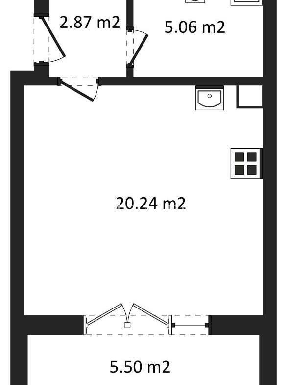 Direct from Builder - 1-bedroom Apartment, South, 47 sq. m. - Perfect Investment - 0