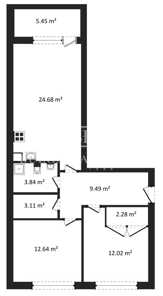 NO COMMISSION! Two-bedroom apartment with unobstructed panorama in a gated complex. Galata-0 NO COMMISSION! Two-bedroom apartment with unobstructed panorama in a gated complex. Galata - 0