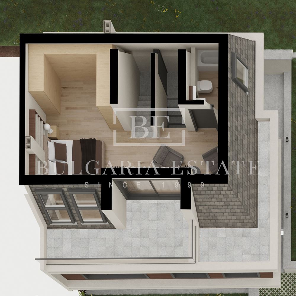 Нова триетажна къща с двор в Манастирски рид-0 Нова триетажна къща с двор в Манастирски рид - 0