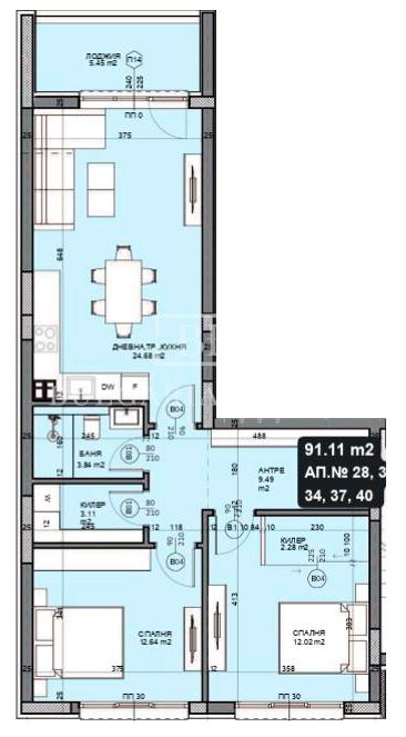 NO COMMISSION! Two-bedroom apartment with unobstructed panorama in a gated complex. Galata - 0