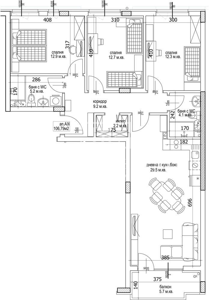 4-стаен апартамент 128 кв.м – Директно от строител! Ново строителство, 3 спални, 2 бани, гъвкаво плащане-0 4-стаен апартамент 128 кв.м – Директно от строител! Ново строителство, 3 спални, 2 бани, гъвкаво плащане - 0