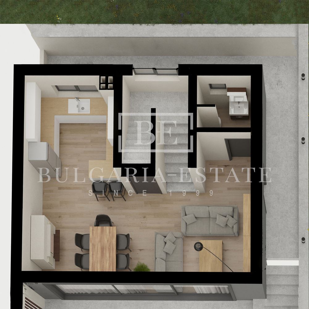 Нова триетажна къща с двор в Манастирски рид-0 Нова триетажна къща с двор в Манастирски рид - 0