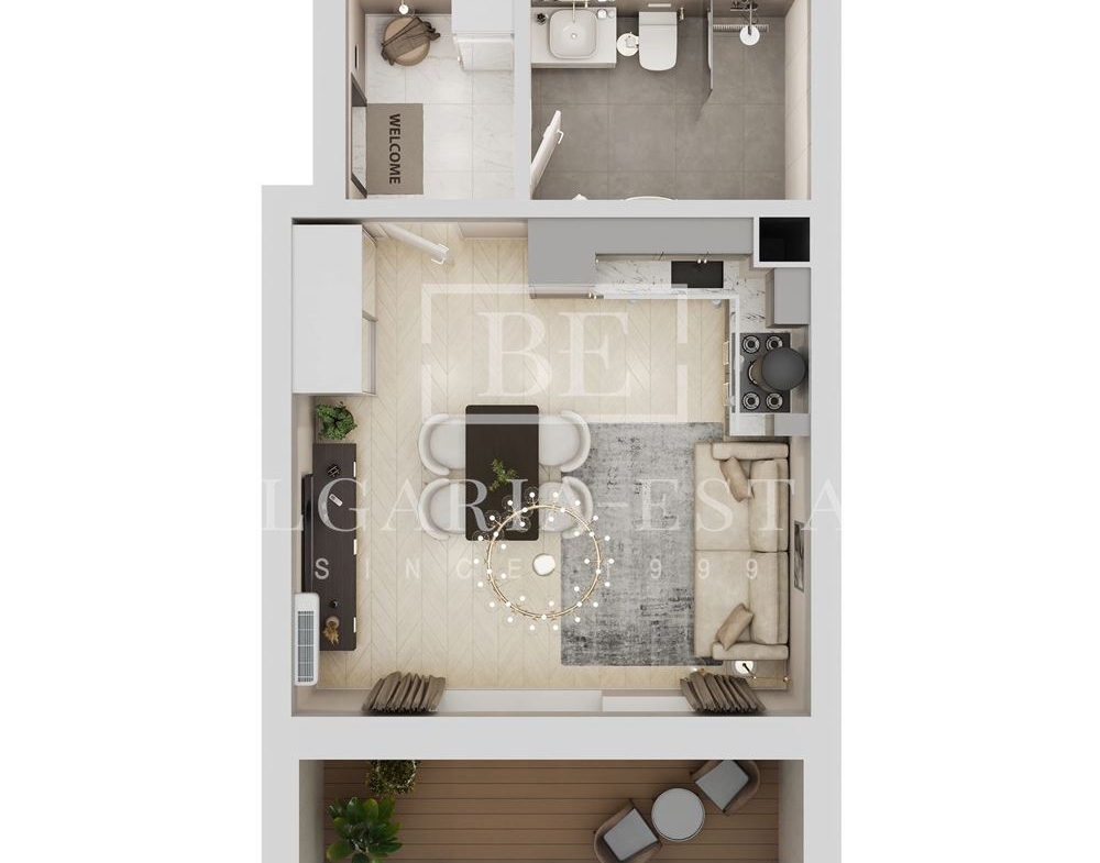 Direct from Builder - 1-bedroom Apartment, South, 47 sq. m. - Perfect Investment - 0