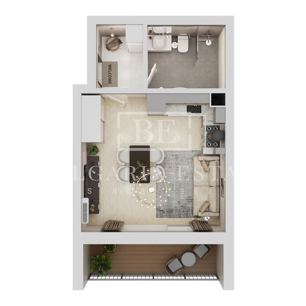 Direct from Builder - 1-bedroom Apartment, South, 47 sq. m. - Perfect Investment - 0