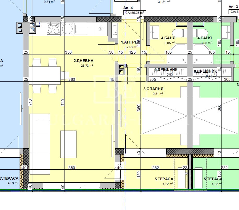 Светъл 2-стаен апартамент в нова сграда в кв. Виница, Варна - 0