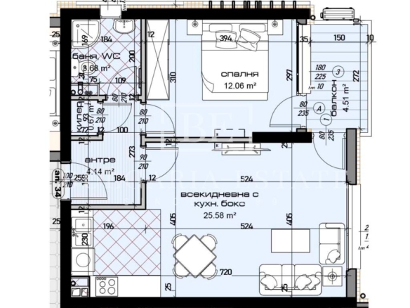 Appartement mit einem Schlafzimmer - 0