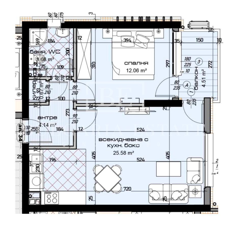 Appartement mit einem Schlafzimmer - 0