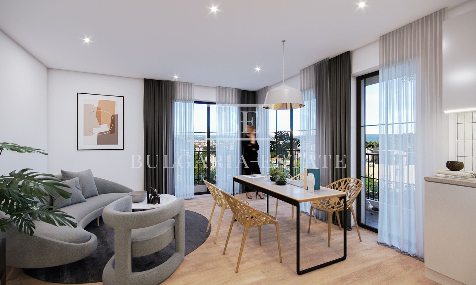 🌊 Тристаен апартамент на етаж 2 в бутикова сграда – к.к. Св. Св. Константин и Елена - 0