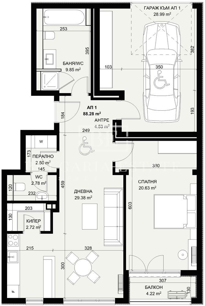 Слънчев двустаен с гараж и морска панорама в бутиков комплекс от България Естейт - 0