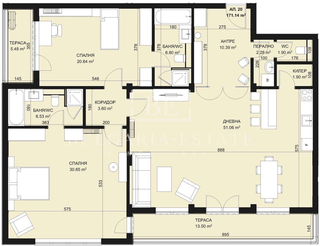 🌇 Бутиков тристаен с простор и залезна панорама в комплекс от България Естейт - 0