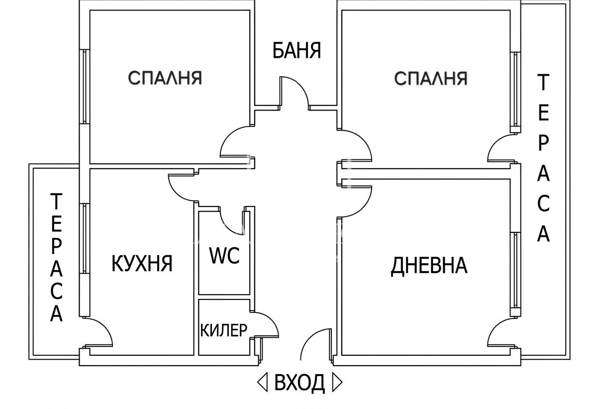 4-стаен апартамент в панелен блок-82 кв.м реална площ, Цветен квартал - 0