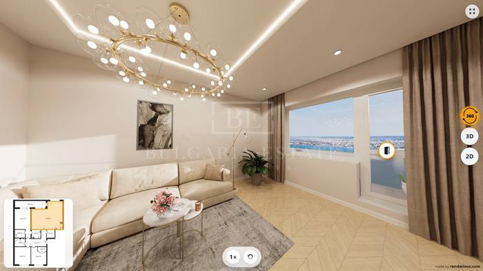 Sun City Residence - дневна с морска панорама, кв. Галата, Варна