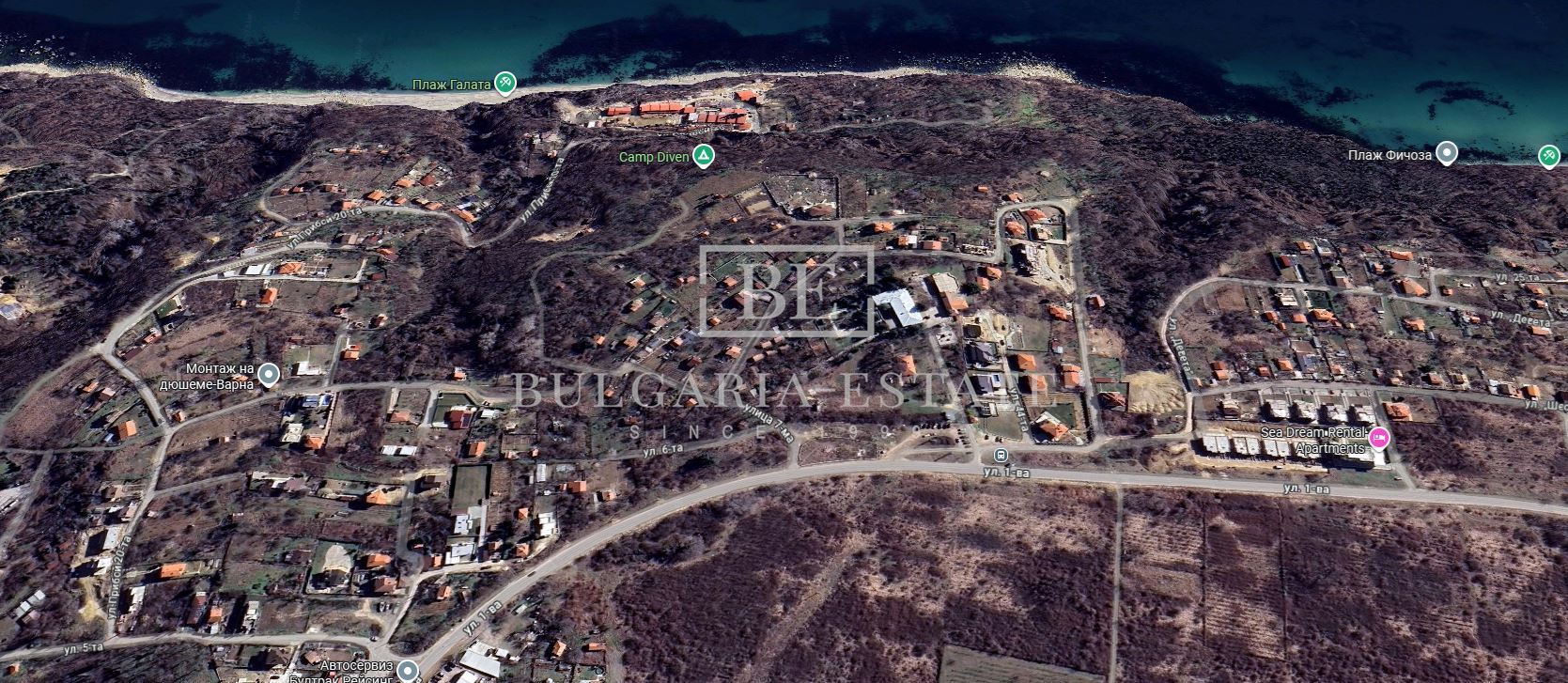 Парцел 1309 кв.м с ПУП в м-т Прибой – морска панорама, южно изложение, 30 м лице на път-0 Парцел 1309 кв.м с ПУП в м-т Прибой – морска панорама, южно изложение, 30 м лице на път - 0